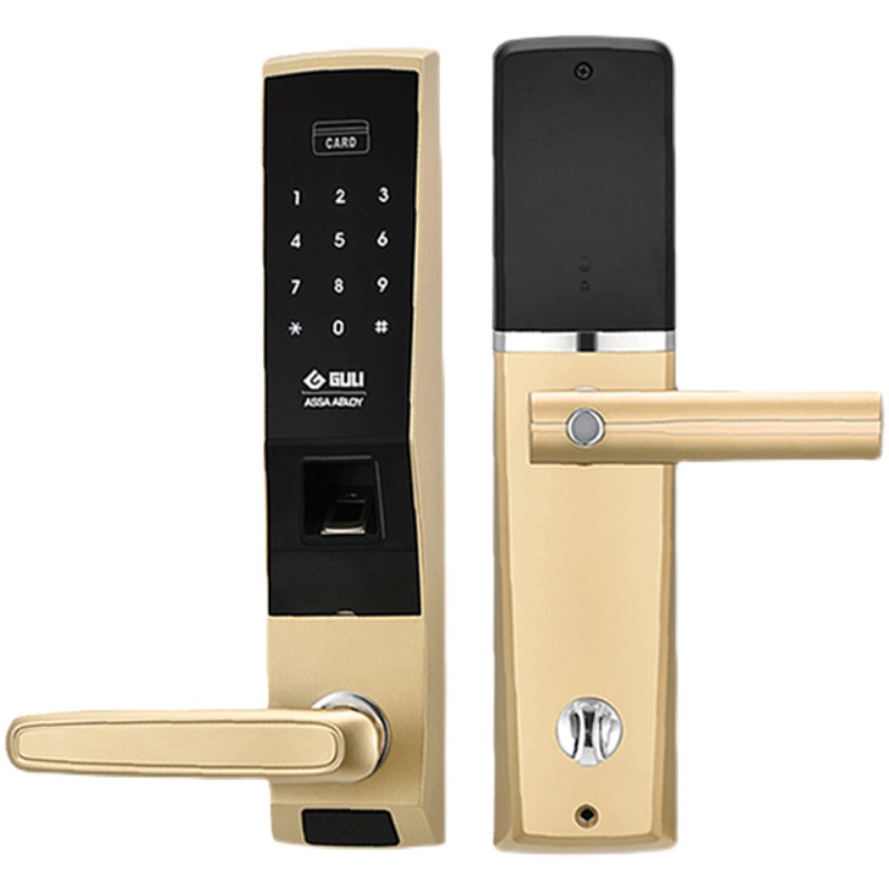 ASSA ABLOY 正品固力智能指纹锁家用密码防盗锁通用电子门锁WJ8